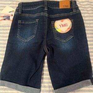 YMI Indigo Denim Bermuda Shorts